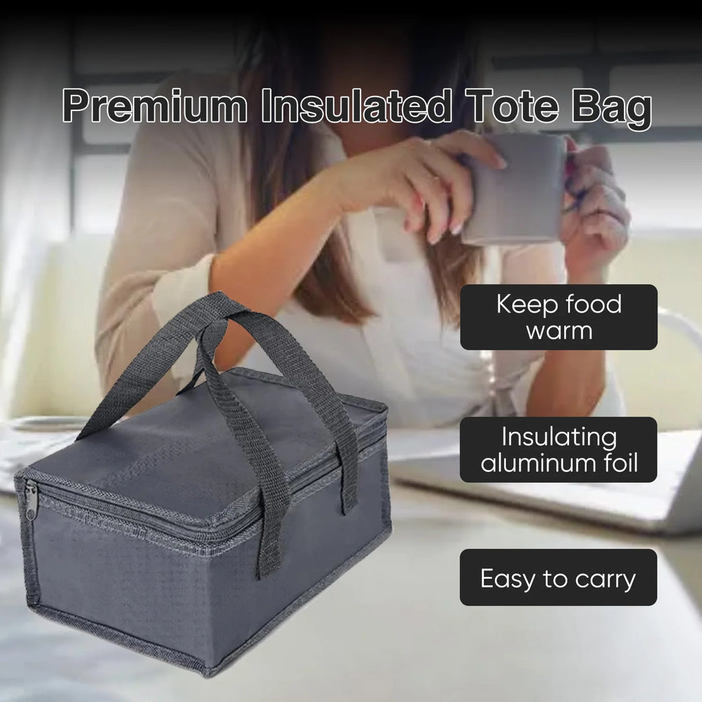 Boîte à lunch chauffante électrique 1,5 L 60W 12V/24V/110V/220V avec récipient en acier inoxydable  pour voiture, chantier, camion, bureau, voyage